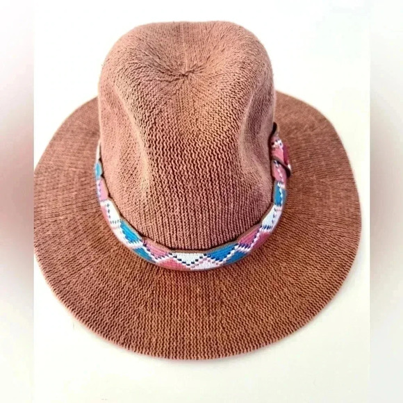 PrAna Cybil Knit Fedora Hemp and Organic Cotton Floppy‎ Brown Hat One Size - Picture 4 of 9